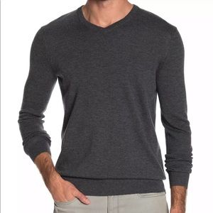 Theory Mens Sweater Charcoal Gray Size XXL Pullover  Riland Wool Blend